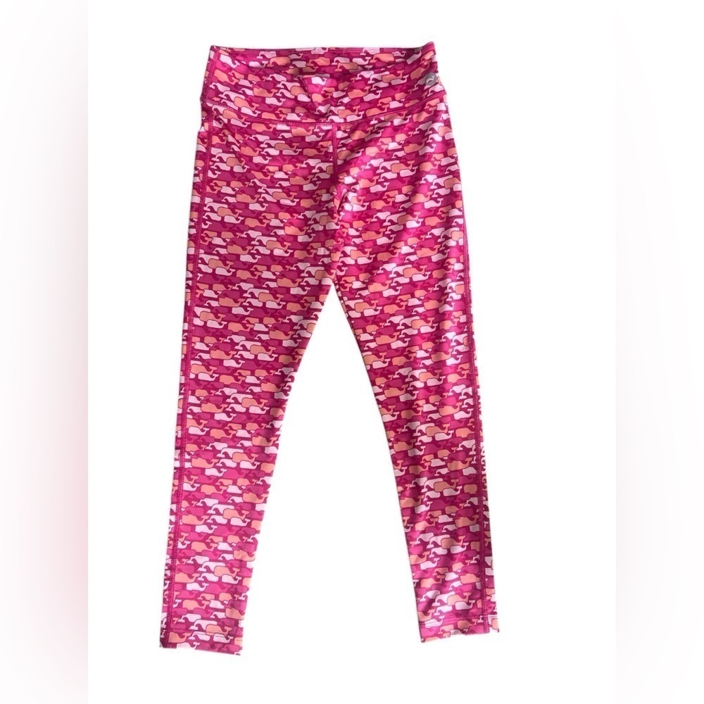 Vineyard Vines Whales All OVer Perforamnce Ankle Yoga Run Leggings Size Medium
